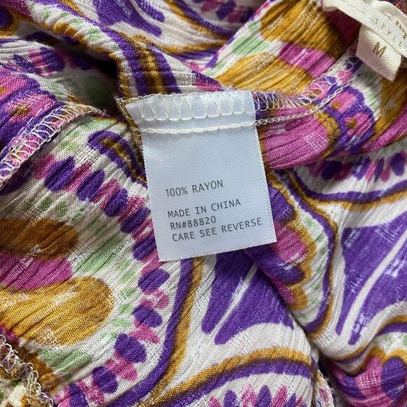 Haute Hippie Set Wide Leg Pant Open Reversible Kimono Cardigan Size M Boho - Picture 10 of 16